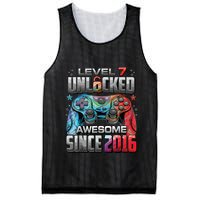 Level 7 Unlocked Awesome Since 2016 7th Birthday Gaming Mesh Reversible Basketball Jersey Tank