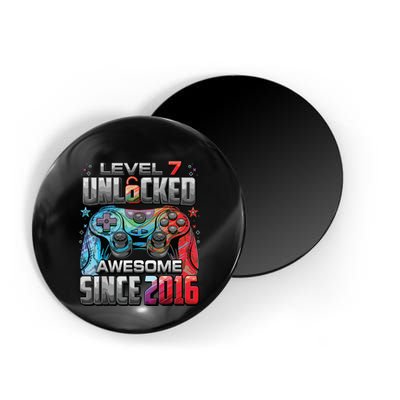 Level 7 Unlocked Awesome Since 2016 7th Birthday Gaming Magnet