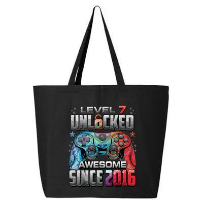 Level 7 Unlocked Awesome Since 2016 7th Birthday Gaming 25L Jumbo Tote