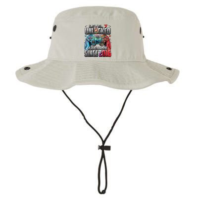 Level 7 Unlocked Awesome Since 2016 7th Birthday Gaming Bucket Hat