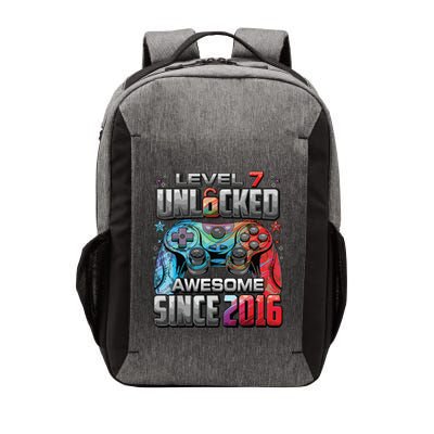 Level 7 Unlocked Awesome Since 2016 7th Birthday Gaming Vector Backpack