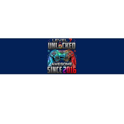 Level 7 Unlocked Awesome Since 2016 7th Birthday Gaming Bumper Sticker