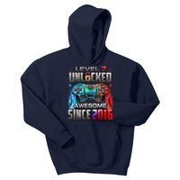 Level 7 Unlocked Awesome Since 2016 7th Birthday Gaming Kids Hoodie