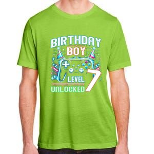 Level 7 Unlocked Birthday Gamer Video Game Party Gift Adult ChromaSoft Performance T-Shirt