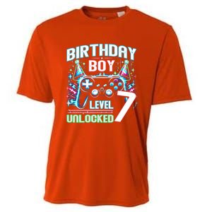 Level 7 Unlocked Birthday Gamer Video Game Party Gift Cooling Performance Crew T-Shirt