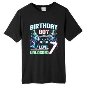 Level 7 Unlocked Birthday Gamer Video Game Party Gift Tall Fusion ChromaSoft Performance T-Shirt