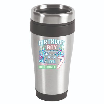 Level 7 Unlocked Birthday Gamer Video Game Party Gift 16oz Travel Tumbler