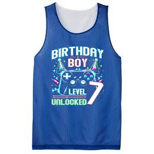 Level 7 Unlocked Birthday Gamer Video Game Party Gift Mesh Reversible Basketball Jersey Tank