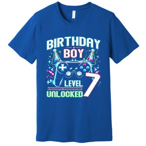 Level 7 Unlocked Birthday Gamer Video Game Party Gift Premium T-Shirt