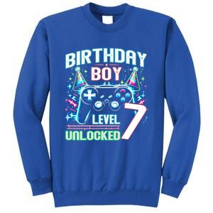 Level 7 Unlocked Birthday Gamer Video Game Party Gift Tall Sweatshirt