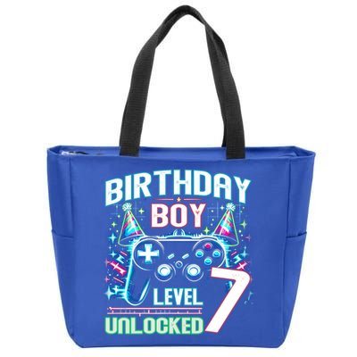 Level 7 Unlocked Birthday Gamer Video Game Party Gift Zip Tote Bag