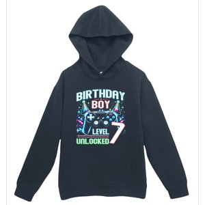 Level 7 Unlocked Birthday Gamer Video Game Party Gift Urban Pullover Hoodie