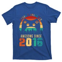 Level 7 Unlocked Awesome Since 2016 7th Birthday Gamer Gift T-Shirt