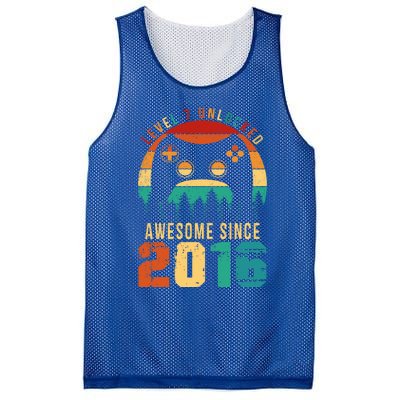 Level 7 Unlocked Awesome Since 2016 7th Birthday Gamer Gift Mesh Reversible Basketball Jersey Tank