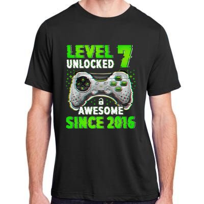 Level 7 Unlocked Video Game 7th Birthday Gamer Boys Adult ChromaSoft Performance T-Shirt