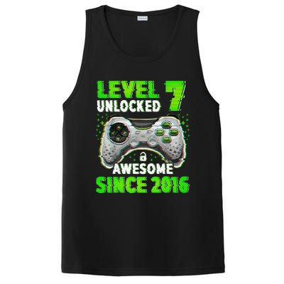 Level 7 Unlocked Video Game 7th Birthday Gamer Boys PosiCharge Competitor Tank