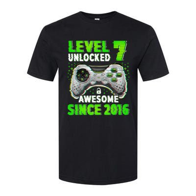 Level 7 Unlocked Video Game 7th Birthday Gamer Boys Softstyle® CVC T-Shirt