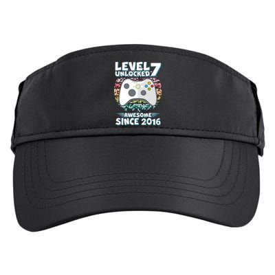 Level 7 Unlocked Awesome Since 2016 Gamer Birthday Adult Drive Performance Visor