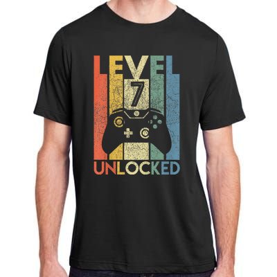 Level 7 Unlocked Video Gamer 7th Birthday Adult ChromaSoft Performance T-Shirt