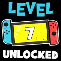 Level 7 unlocked Gamer 7th Birthday Gift Video Game lovers Cooling Performance Crew T-Shirt