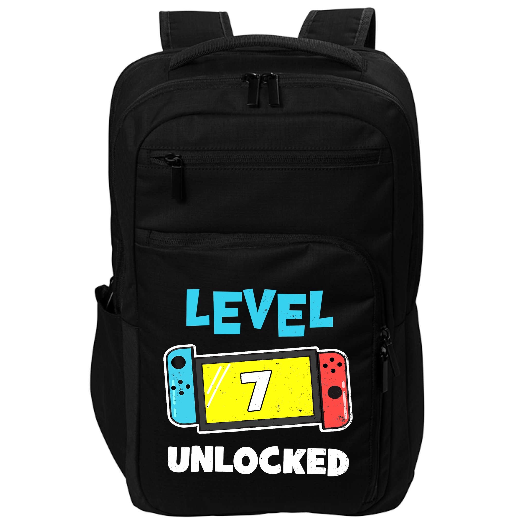 Level 7 unlocked Gamer 7th Birthday Gift Video Game lovers Impact Tech Backpack