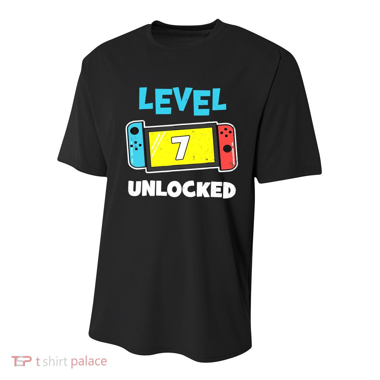 Level 7 unlocked Gamer 7th Birthday Gift Video Game lovers Youth Performance Sprint T-Shirt