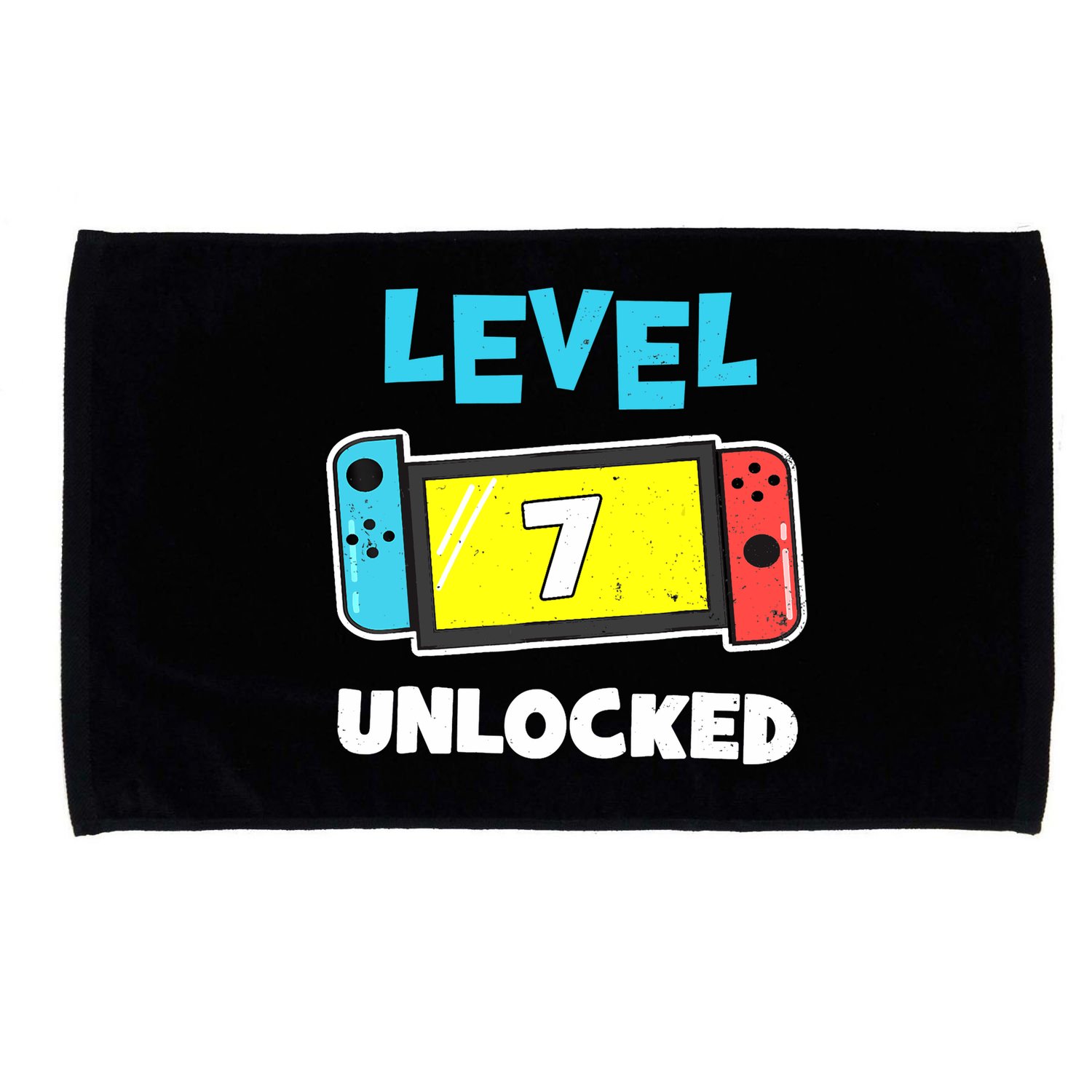 Level 7 unlocked Gamer 7th Birthday Gift Video Game lovers Microfiber Hand Towel