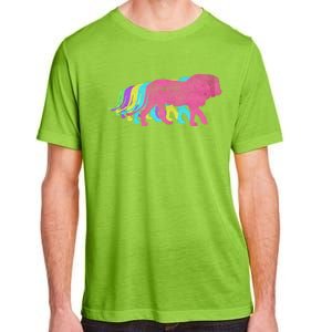 Lion 80s Colors 1980s Gift Adult ChromaSoft Performance T-Shirt