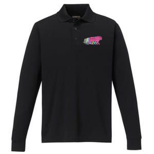 Lion 80s Colors 1980s Gift Performance Long Sleeve Polo