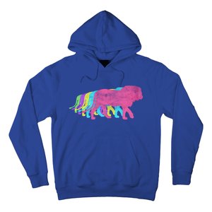 Lion 80s Colors 1980s Gift Hoodie