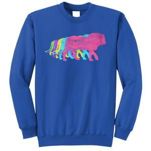 Lion 80s Colors 1980s Gift Sweatshirt