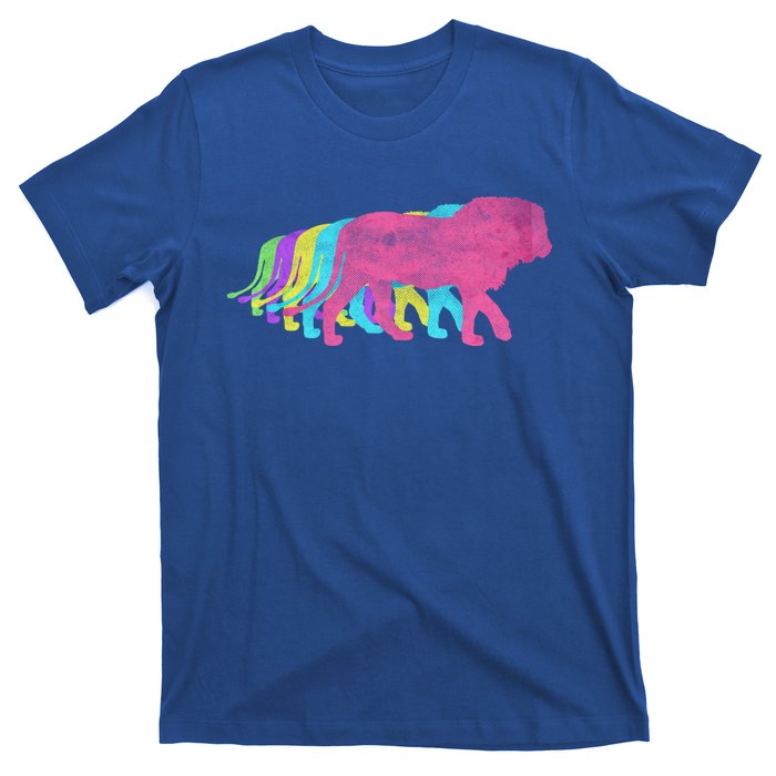 Lion 80s Colors 1980s Gift T-Shirt