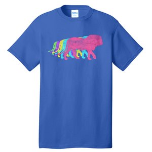 Lion 80s Colors 1980s Gift Tall T-Shirt