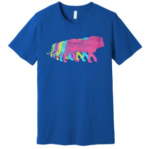 Lion 80s Colors 1980s Gift Premium T-Shirt