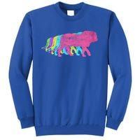 Lion 80s Colors 1980s Gift Tall Sweatshirt