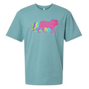 Lion 80s Colors 1980s Gift Sueded Cloud Jersey T-Shirt