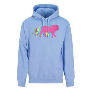 Lion 80s Colors 1980s Gift Unisex Surf Hoodie