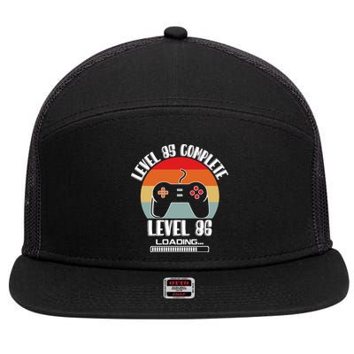 Level 85 Complete Level 86 Loading Vintage Birthday Video Game 7 Panel Mesh Trucker Snapback Hat