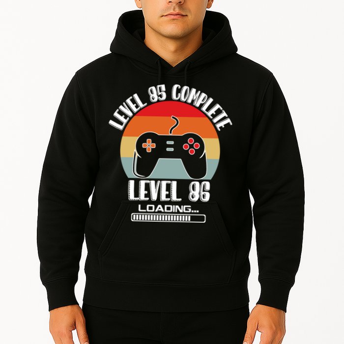 Level 85 Complete Level 86 Loading Vintage Birthday Video Game Hoodie