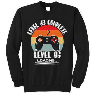 Level 85 Complete Level 86 Loading Vintage Birthday Video Game Sweatshirt