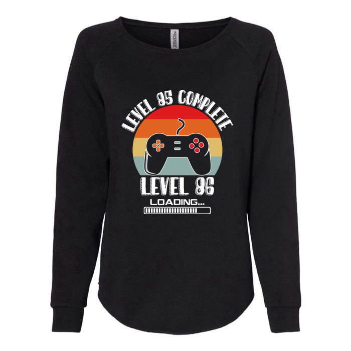 Level 85 Complete Level 86 Loading Vintage Birthday Video Game Womens California Wash Sweatshirt