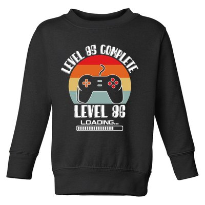 Level 85 Complete Level 86 Loading Vintage Birthday Video Game Toddler Sweatshirt