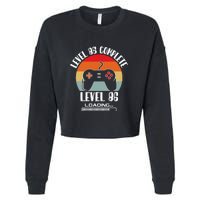 Level 85 Complete Level 86 Loading Vintage Birthday Video Game Cropped Pullover Crew