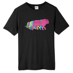 Lion 80s Colors 1980s Cute Gift Tall Fusion ChromaSoft Performance T-Shirt