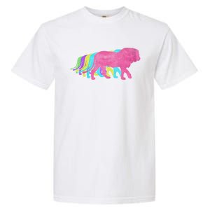 Lion 80s Colors 1980s Cute Gift Garment-Dyed Heavyweight T-Shirt