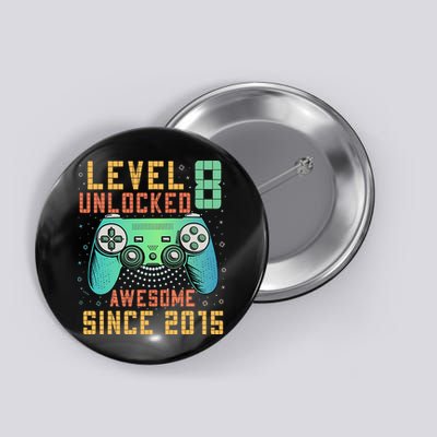 Level 8 Unlocked 8th Birthday 8 Year Old Boy Gifts Gamer Button