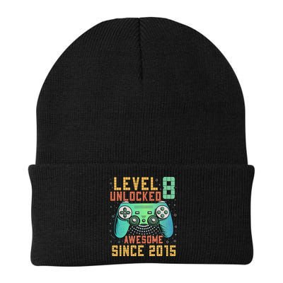 Level 8 Unlocked 8th Birthday 8 Year Old Boy Gifts Gamer Beanie