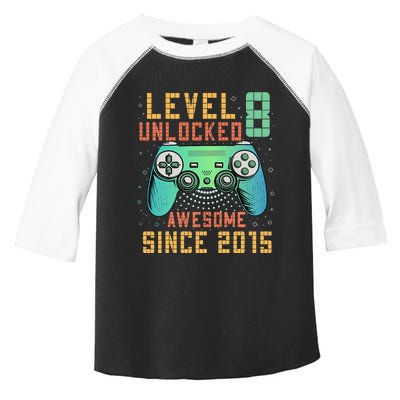 Level 8 Unlocked 8th Birthday 8 Year Old Boy Gifts Gamer Toddler Fine Jersey T-Shirt