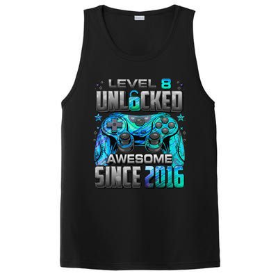 Level 8 Unlocked Awesome Since 2016 8th Birthday Gaming PosiCharge Competitor Tank