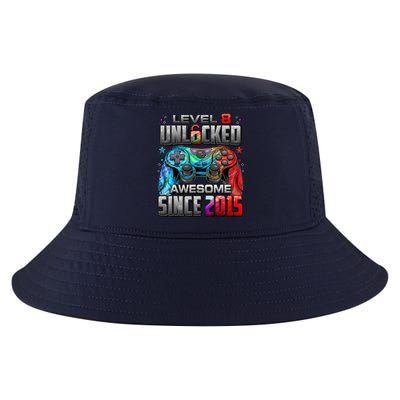 Level 8 Unlocked Awesome Since 2015 8th Birthday Gaming Cool Comfort Performance Bucket Hat